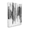 Stupell Industries Vertical Black Ink Strokes Abstract Watercolor Over White Canvas Wall Art